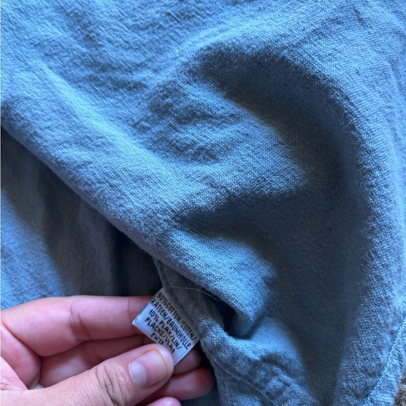 NWT Civilian Heritage Traditional Irish Grandfather Shirt Mens Button Up M Blue - Picture 3 of 7